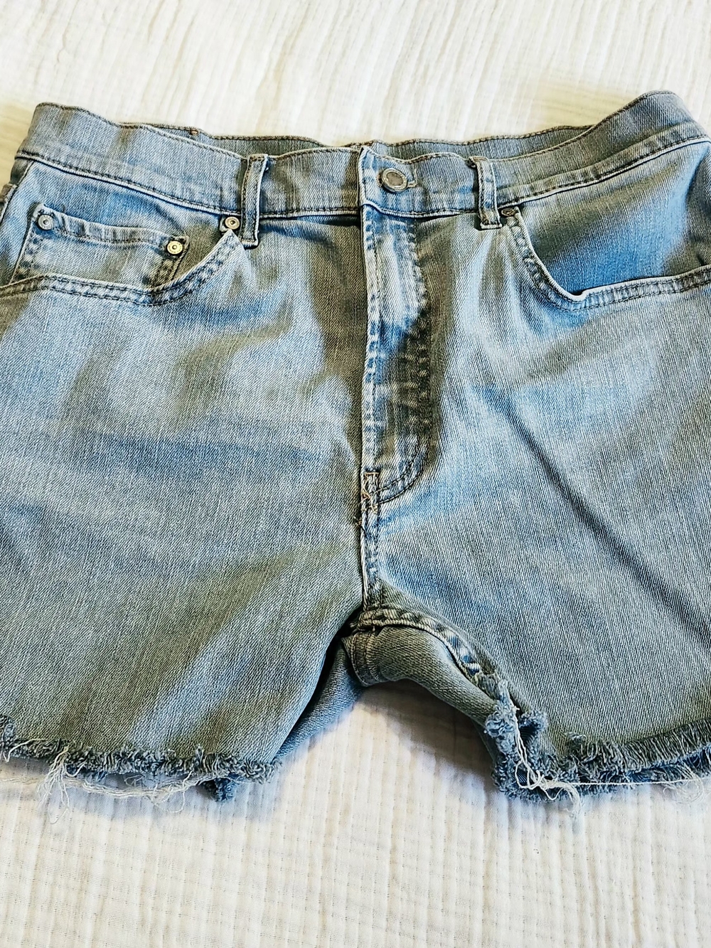 ZARA Light Blue Denim Jean Shorts - Classic Wash